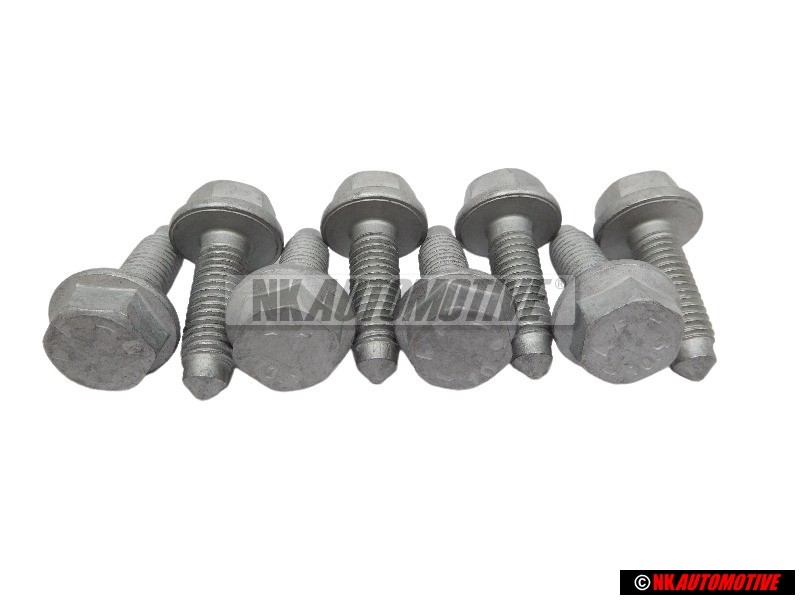8x Original VW Hex Collared Bolt - N 10127707