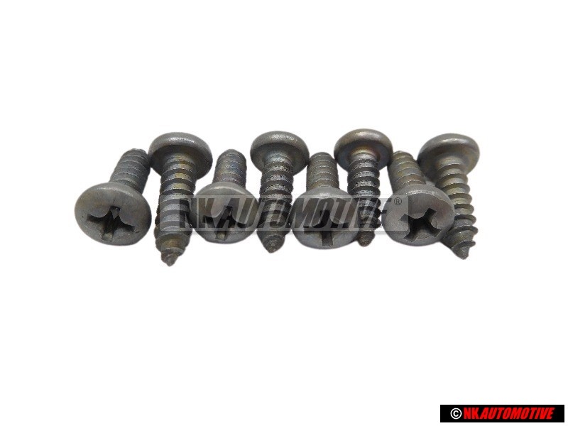 8x Original VW Oval Head Panel Screw - N 01396111