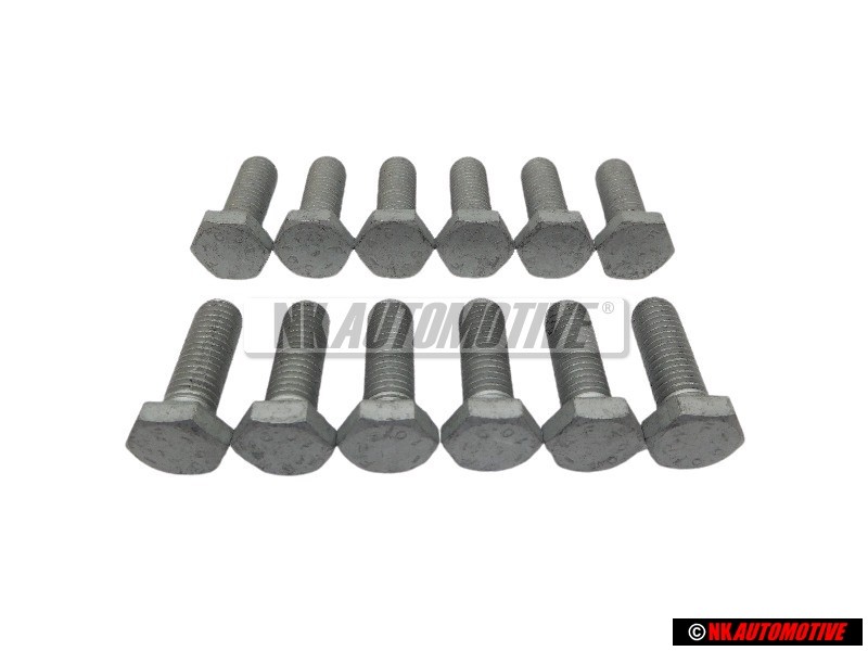 12x Original VW Rear Axle Stub Shaft Hexagon Bolt M10x32 - N 90877301