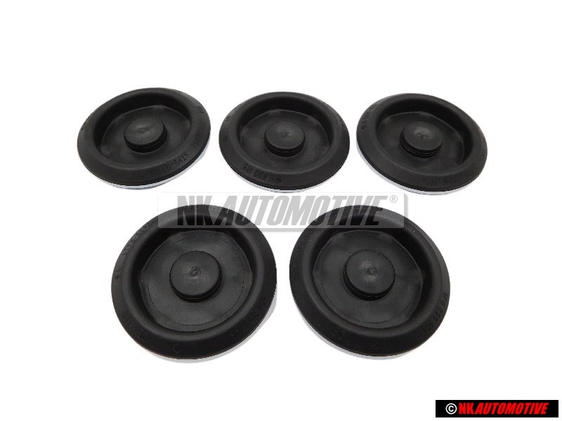 5x Original VW Floor Pan Underbody Rubber Plug Grommet Bung 40mm - 1K0899185