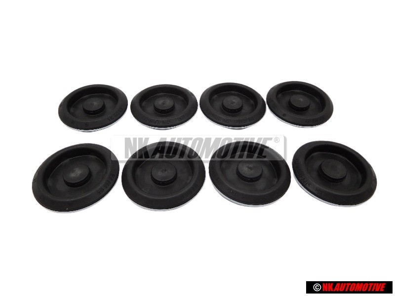 8x Original VW Floor Pan Underbody Rubber Plug Grommet Bung 40mm - 1K0899185