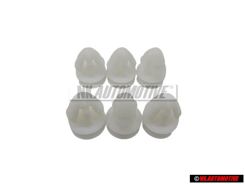 6x Original VW Side Moulding Trim Strip Clip Fastener - 191853585A