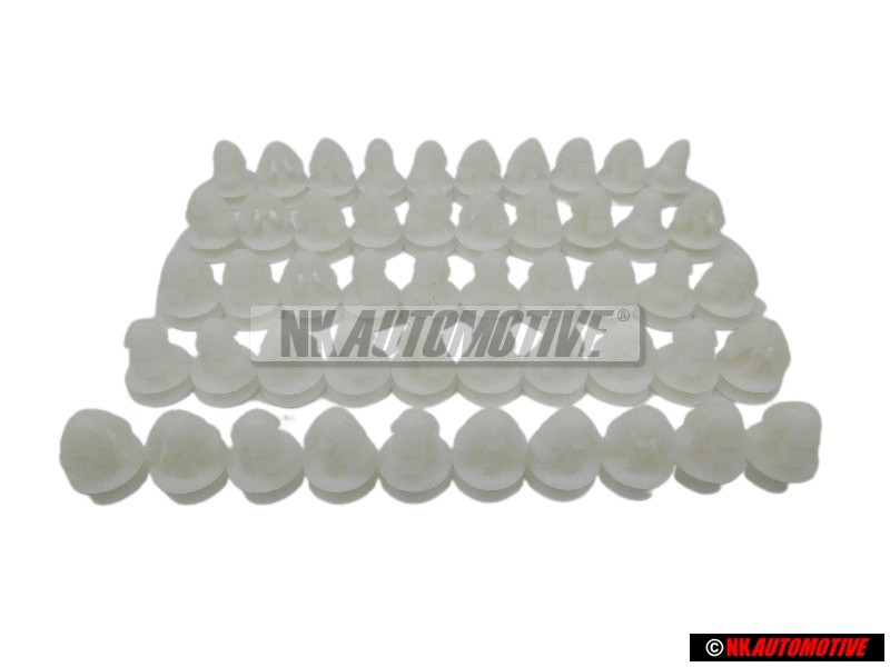 50x Original VW Side Moulding Trim Strip Clip Fastener - 191853585A