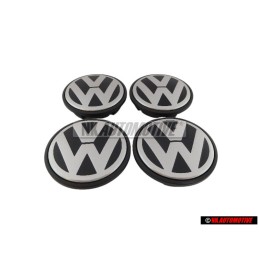4x Original VW Alloy Wheel Centre Cap Black Anthracite - 7L6601149B RVC