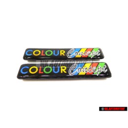 2x Original VW Colour Concept Side Badge Emblem - 1H6853714G Z39