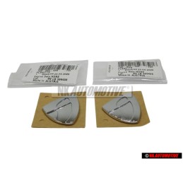 2x Original VW Individual Fender Wing Side Badge Emblem Chrome - 1K0853688 739
