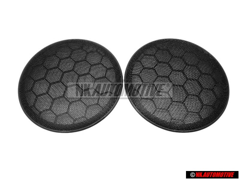2x Original VW Door Speaker Grill Cover Black - 3B0868149 B41