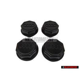 4x Original Audi Hub Cap Satin Black - 841601165 01C
