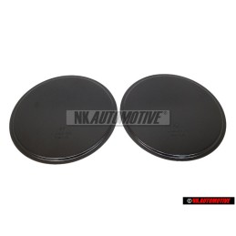 2x Original VW Spare Wheel Boot Floor Plate Cover 136mm - 411803595