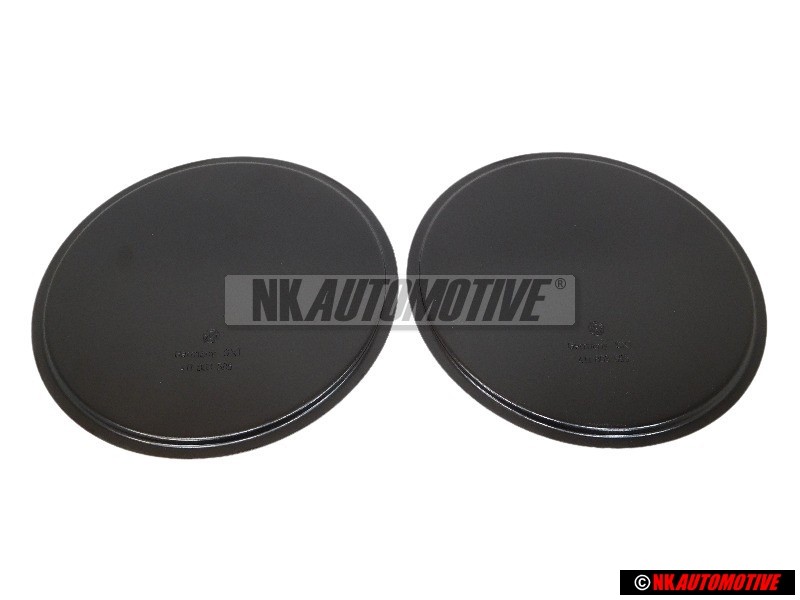 2x Original VW Spare Wheel Boot Floor Plate Cover 136mm - 411803595