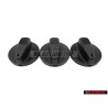 3x Original VW Knob Satin Black - 1H081912901C