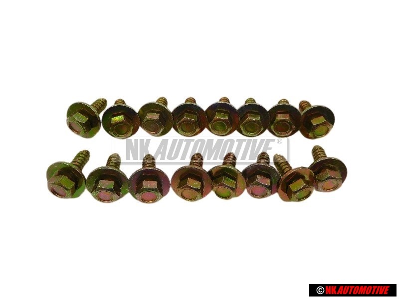 16x Original VW Hexagon Head Self Tap Bolt 6.5x21.5 - 311821143