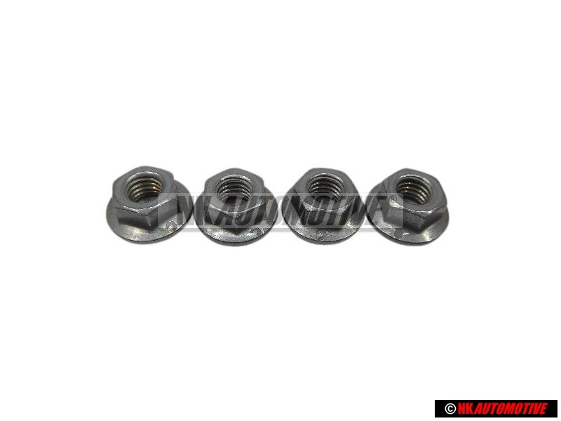 4x Original VW Hexagon Collar Nut M5 - N 10017304