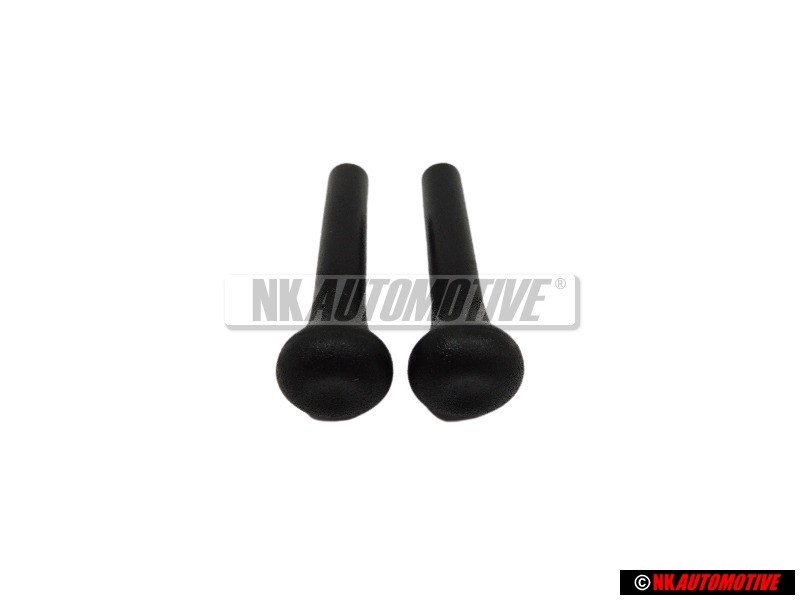 2x Original VW Door Lock Knob Black - 191837187 01C