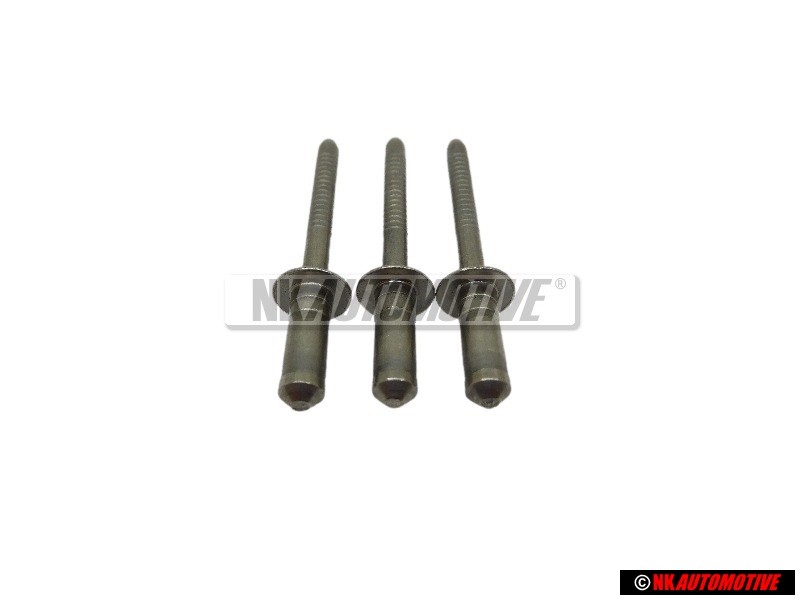 3x Original VW Pop Rivet 4.8x11 - N 90478601