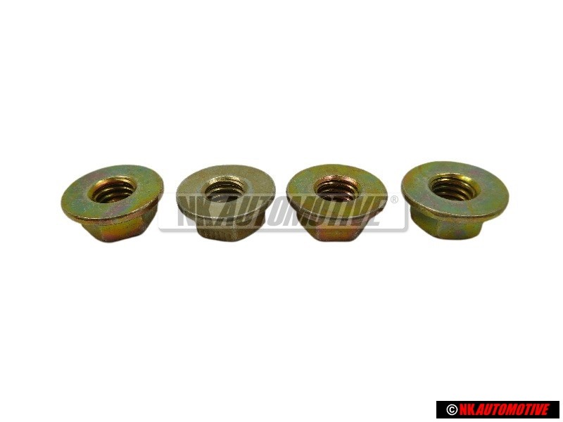 4x Original VW "Hexagon Nut, Self-Locking" - N 0230026