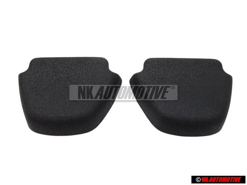 2x Original VW Safety Belt Cover Cap Satin Black - 165857719 01C