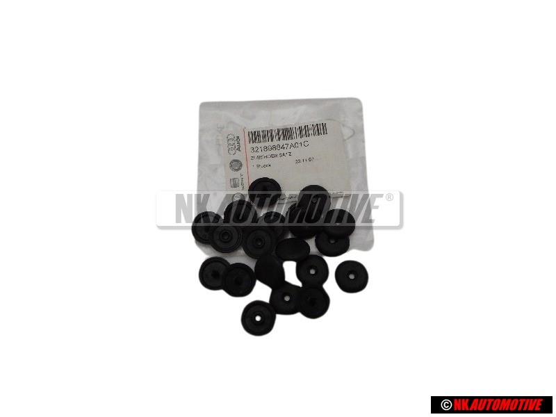 Original VW Set Of Buttons For Safety Belt - 321898847A 01C