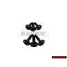 6x Original VW Plastic Slotted Screw - 433862195