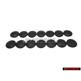 14x Original VW Carpet Flooring Press Stud Satin Black - N 9009360101C