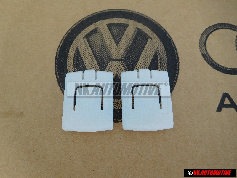 2x Original VW Seat Runner Outer Guide Piece Clip Natural Color - 191881213 909