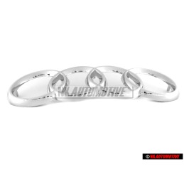 Original Audi Rings Front Grill Badge Emblem Chrome - 447853605