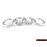Original Audi Rings Front Grill Badge Emblem Chrome - 447853605