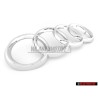 Original Audi Rings Front Grill Badge Emblem Chrome - 447853605