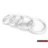 Original Audi Rings Front Grill Badge Emblem Chrome - 447853605