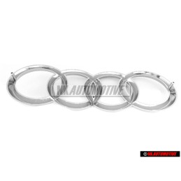 Original Audi Rings Front Grill Badge Emblem Chrome - 447853605