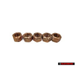 5x Original VW Hexagon Nut Self Locking - N 90085001