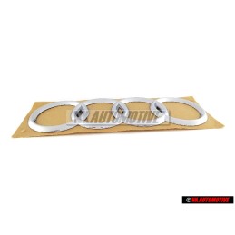 Original Audi Rings Rear Boot Badge Emblem Chrome - 4D0853742A 2ZZ
