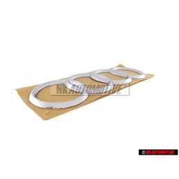 Original Audi Rings Rear Boot Badge Emblem Chrome - 4D0853742A 2ZZ