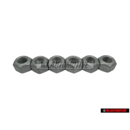 6x Original VW Hexagon Nut, Self-Locking - N 10209005