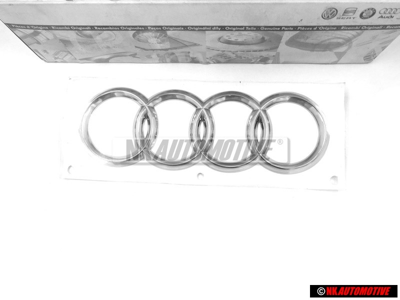 Original Audi Rings Rear Boot Badge Emblem Chrome - 4F0853742 2ZZ