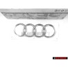 Original Audi Rings Rear Boot Badge Emblem Chrome - 4F0853742 2ZZ