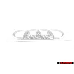 Original Audi Rings Rear Boot Badge Emblem Chrome - 4F0853742 2ZZ
