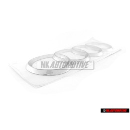 Original Audi Rings Rear Boot Badge Emblem Chrome - 4F0853742 2ZZ