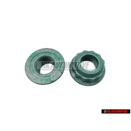 2x Original VW 12 Point Socket Shouldered Nut Self-Locking - N 90587602