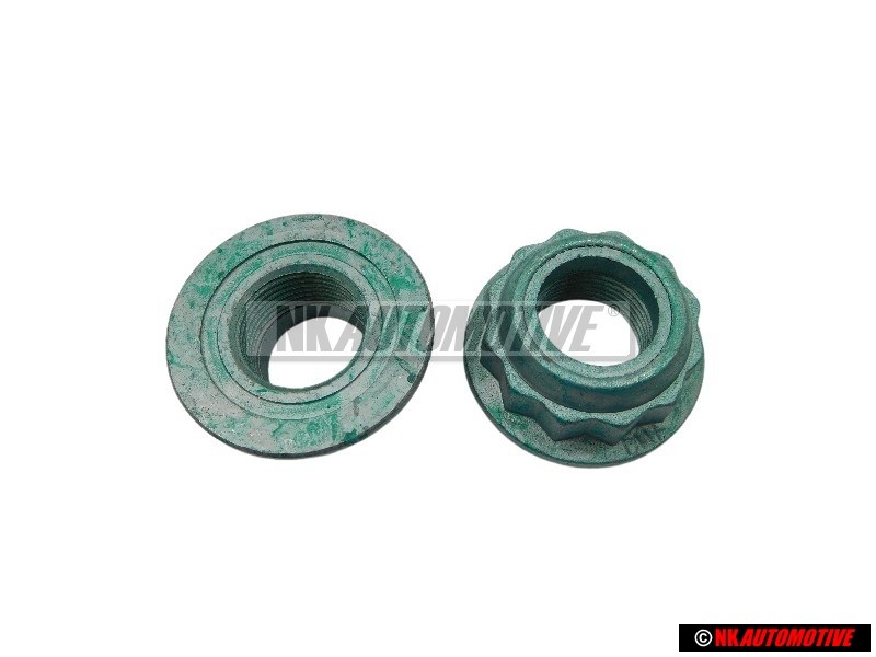 2x Original VW 12 Point Socket Shouldered Nut Self-Locking - N 90587602