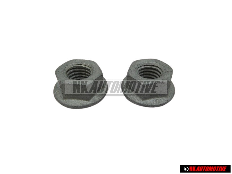 2x Original VW Hexagon Collar Nut Self Locking M8 - N 90226404