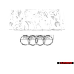 Original Audi Rings Front Grill Badge Emblem Chrome - 811853601