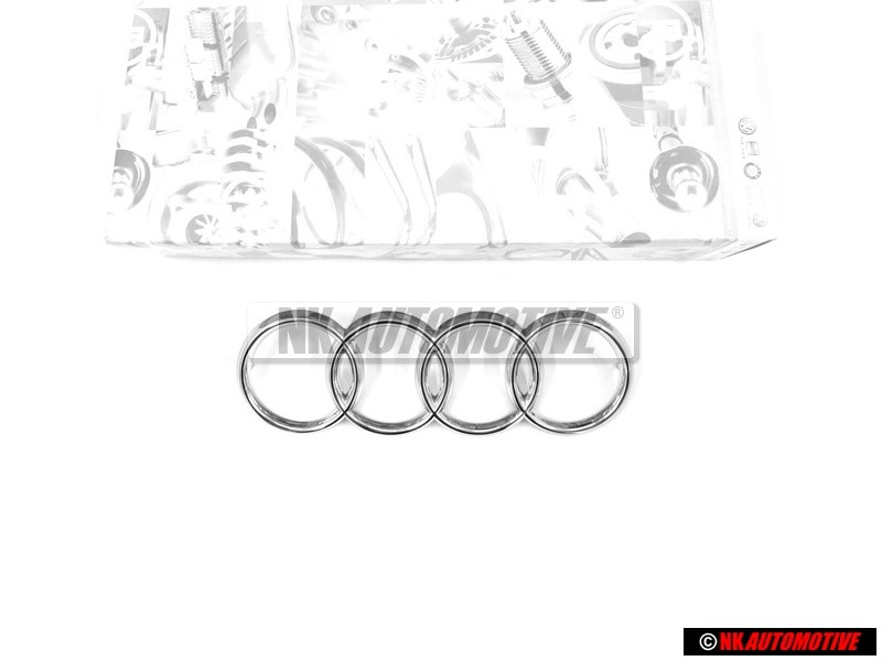 Original Audi Rings Front Grill Badge Emblem Chrome - 811853601