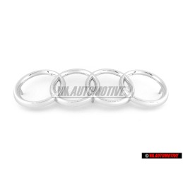 Original Audi Rings Front Grill Badge Emblem Chrome - 811853601