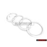 Original Audi Rings Front Grill Badge Emblem Chrome - 811853601