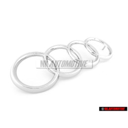 Original Audi Rings Front Grill Badge Emblem Chrome - 811853601