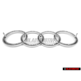 Original Audi Rings Front Grill Badge Emblem Chrome - 811853601