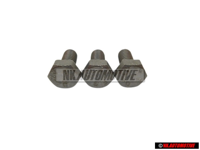 3x Original VW Hexagon Bolt M6x12 - N 01021226