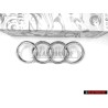 Original Audi Rings Front Grill Badge Emblem Chrome - 893853605
