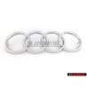 Original Audi Rings Front Grill Badge Emblem Chrome - 893853605